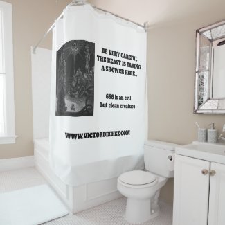 Shower of 666 Shower curtain