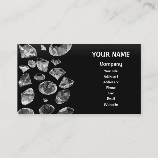 Shower of diamonds business card (Front)