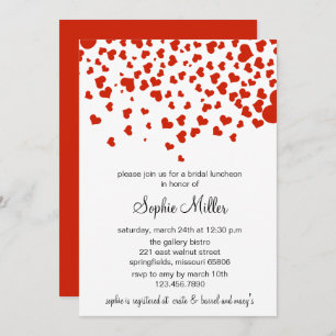 Shower of Hearts Bridal Shower  Invitation
