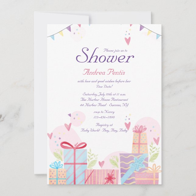 Shower of Love Baby Shower Invitation (Front)