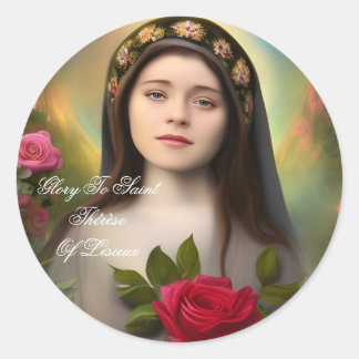 Shower of  Roses  Classic Round Sticker
