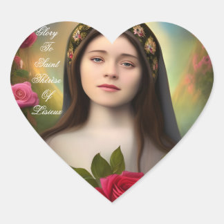Shower of Roses Heart Sticker