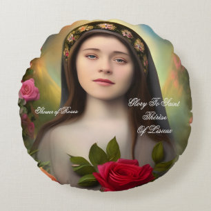 Shower of Roses Round Cushion