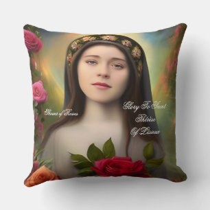 Shower of Roses throw pillow