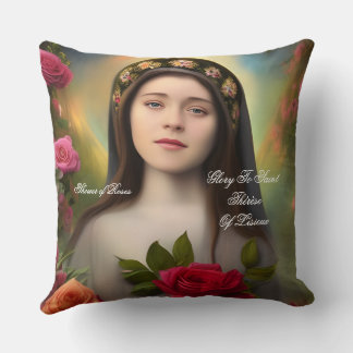 Shower of Roses throw pillow