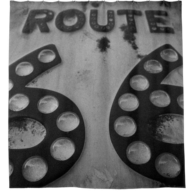 Shower on Route 66 Shower Curtain (Front)