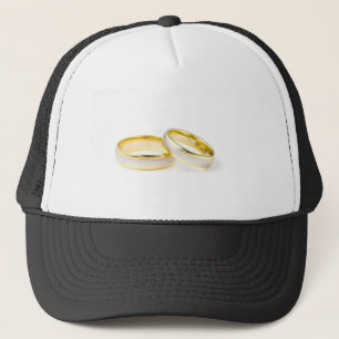Shower Party Bride Groom Love Wedding Rings Trucker Hat