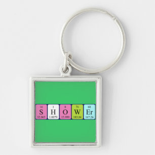 Shower periodic table keyring