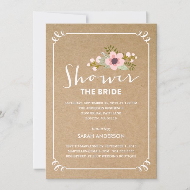 SHOWER THE BRIDE | BRIDAL SHOWER INVITATION (Front)