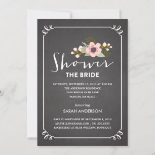 SHOWER THE BRIDE BRIDAL SHOWER INVITATION
