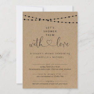Shower Them with Love Couple's Shower Invitation