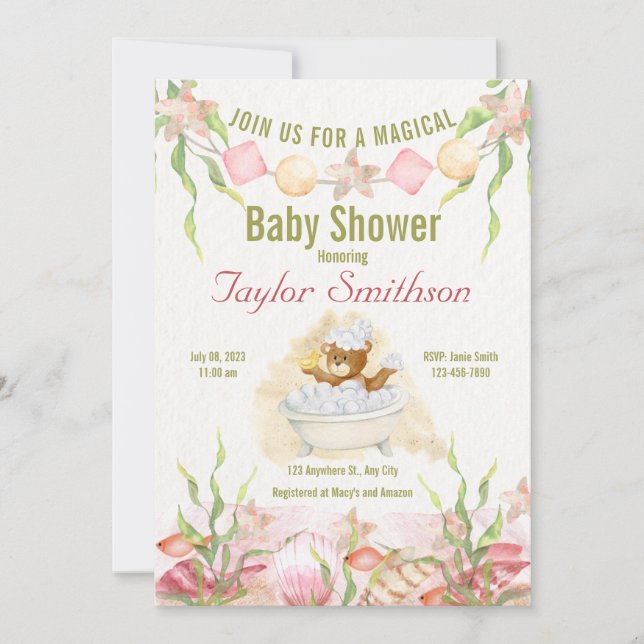 Shower Time Baby Shower Invitation (Front)