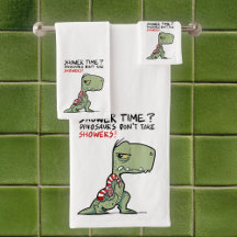 Shower Time? Funny T-Rex Dinosaur Cartoon