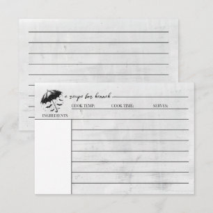 Shower Umbrella Recipe Card