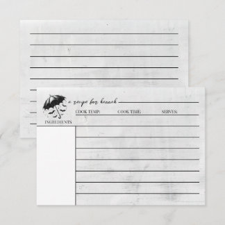 Shower Umbrella Recipe Card