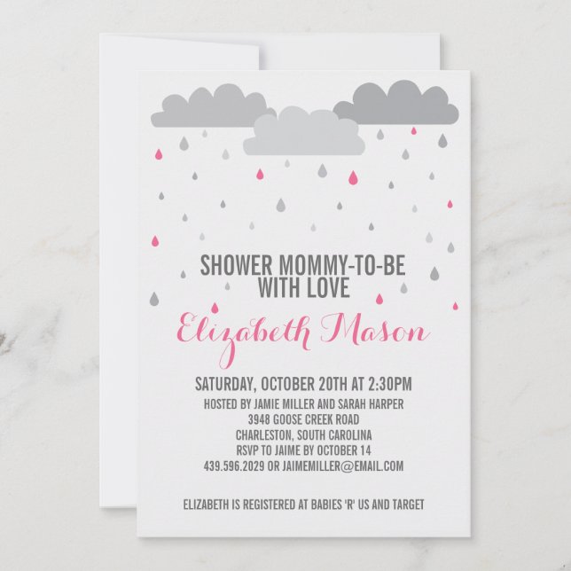Shower with Love Baby Shower Invitation (Front)