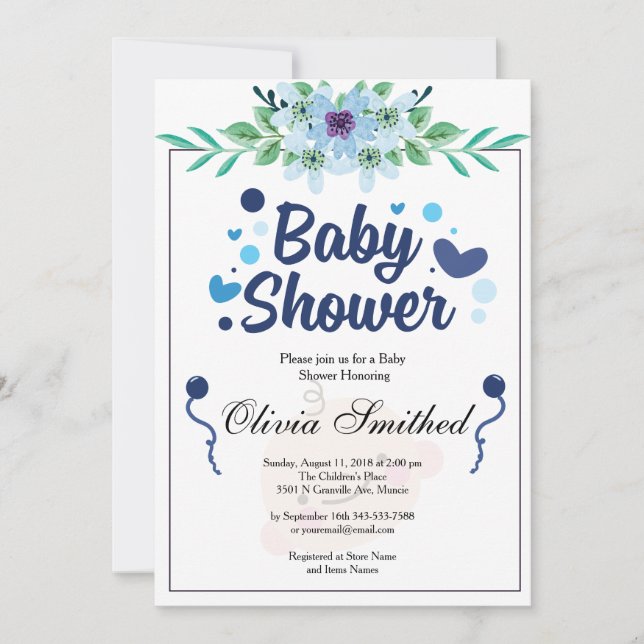 Shower with Love - Baby Shower Invitation (Front)