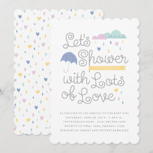 Shower with Love Baby Shower Invitation - Blue