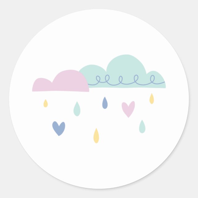 Shower with Love Sticker - Blue (Front)