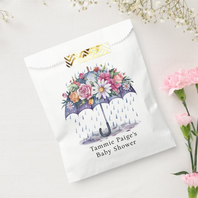 Showered with Flowers Baby Shower Favour Bags (Sealed)