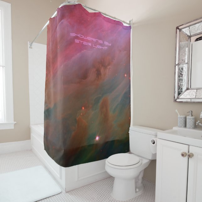 Showering in Star Light for that Fresh Feeling Shower Curtain (In Situ)