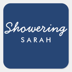 Showering Mum-To-Be Baby Shower Mason Jar Sticker