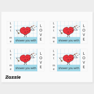 Showering You with Love:  Rectangular Sticker