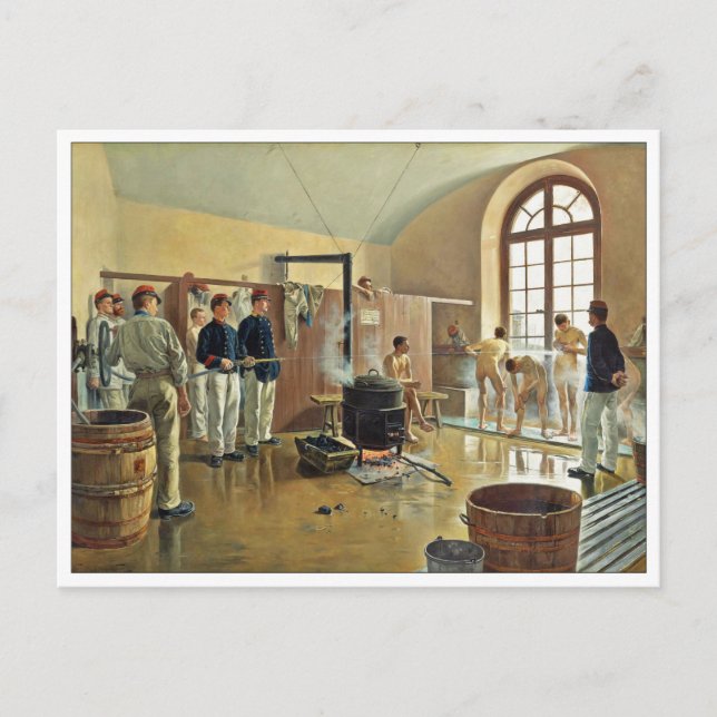 Showers at the Regiment by Eugene Chaperon Postcard (Front)