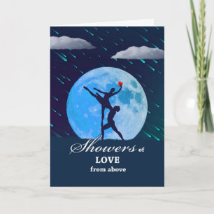 Showers of Love, Anniversary Ballet Dancers Poem Card