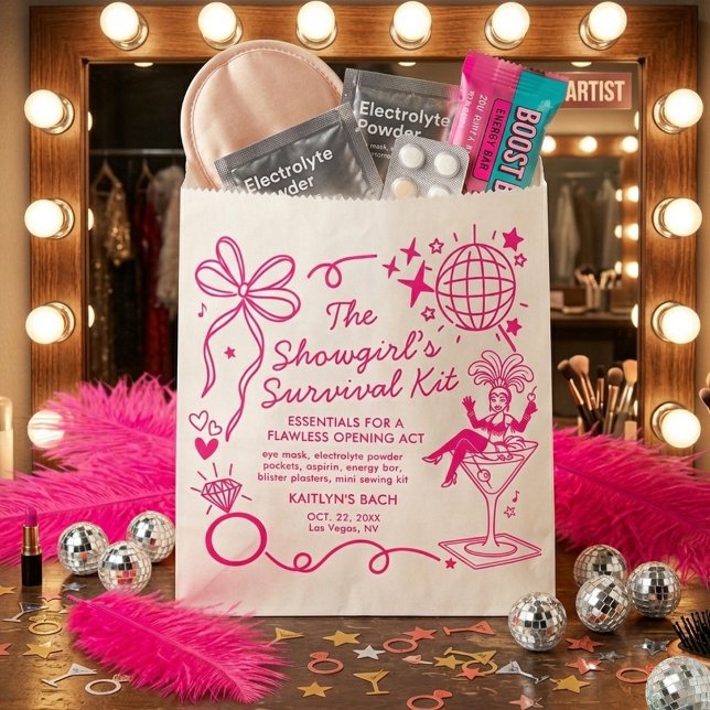 Showgirl Era Bachelorette Party Survival Kit Favour Bags (Creator Uploaded)