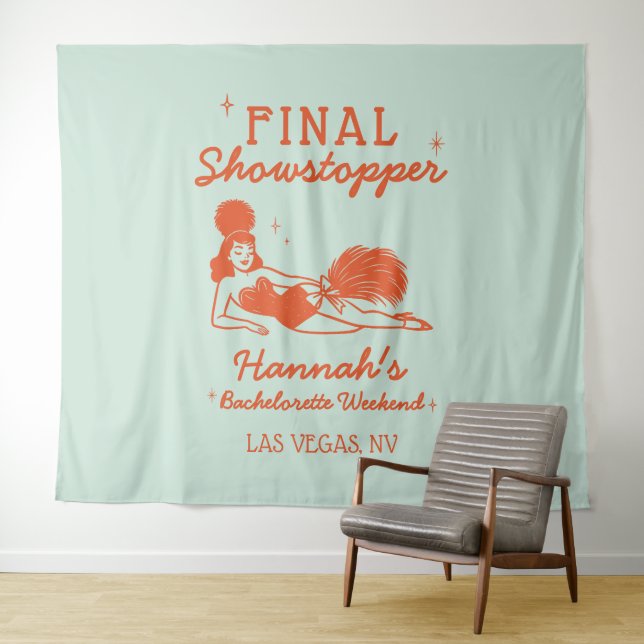 Showgirl Final Showstopper Bachelorette Backdrop Tapestry (In Situ (Horizontal))