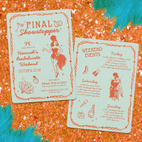 Showgirl Final Showstopper Bachelorette Invitation