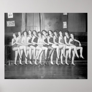 Showgirls, 1925. Vintage Photo Poster