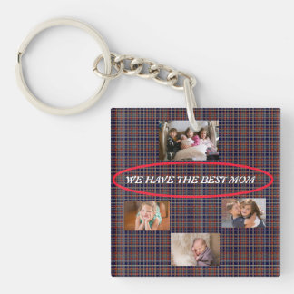 Showing Love For Mum 4 photos Tartan Plaid Key Ring