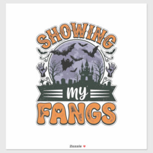 Showing My Fangs Vintage Halloween Vampire Shirt_1