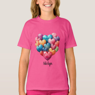 Showing My Love w/ Multicolored Hearts T-Shirt