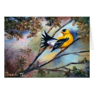 Showing Off Bird Blank Card