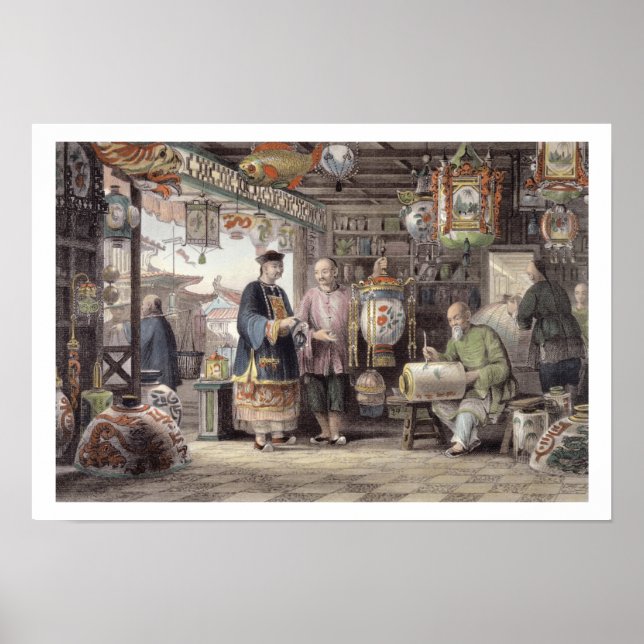 Showroom of a Lantern Merchant in Peking, from 'Ch Poster (Front)