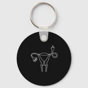 Shows Middle Finger Feminist Shirt Key Ring