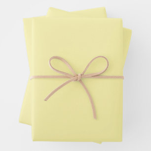 shows pale yellow wrapping paper