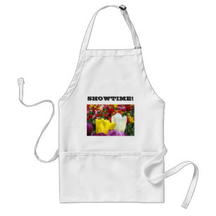 SHOWTIME! dinner apron Tulip Flowers apron