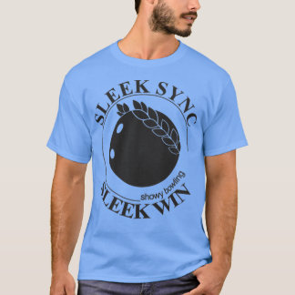 Showy bowling Sleek win black print T T-Shirt