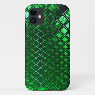 Showy dark green drawing some curved jute iPhone 11 case