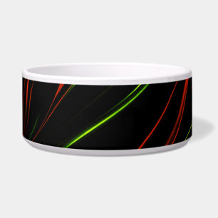 Showy green and red long wavy traces on black fund