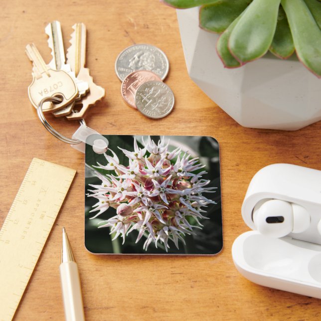 Showy Milkweed, Dramatic Botanical Key Ring (Desk)