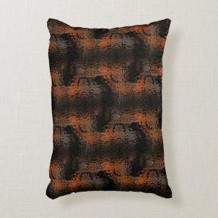 Showy molasses brown hammered bent glass repeated decorative cushion