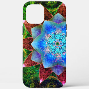 Showy or rustic bluish virtual flower iPhone 12 pro max case