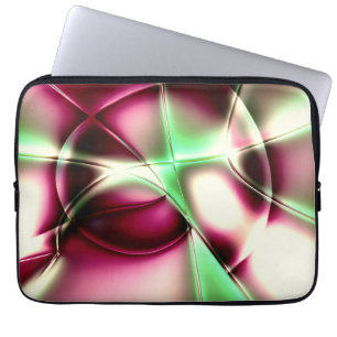 Showy pink to green in snail-like lines, to sepia  laptop sleeve