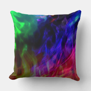 Showy red and dark blue submerged in gentle waves cushion