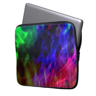Showy red and dark blue submerged in gentle waves  laptop sleeve